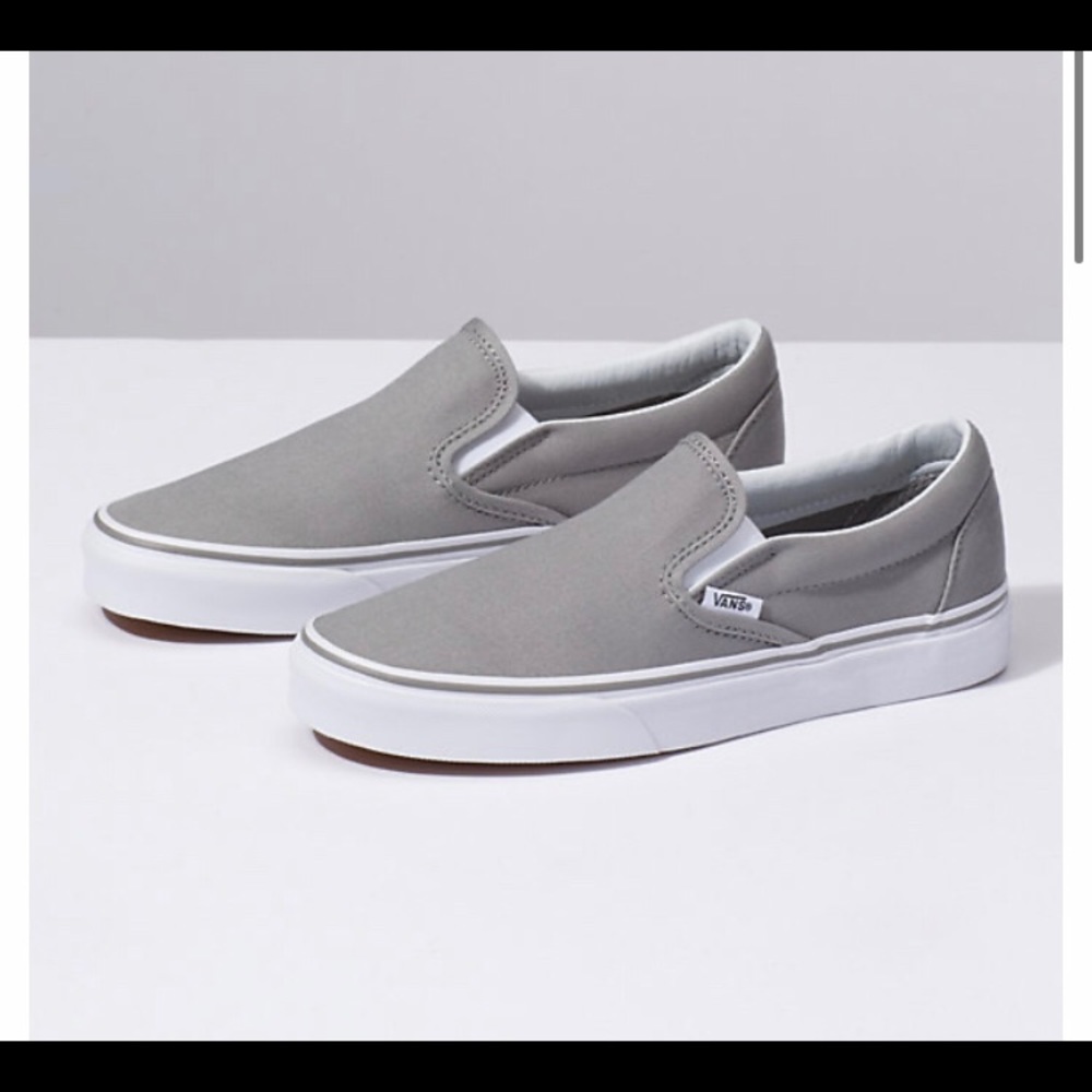 Grey slip on vans